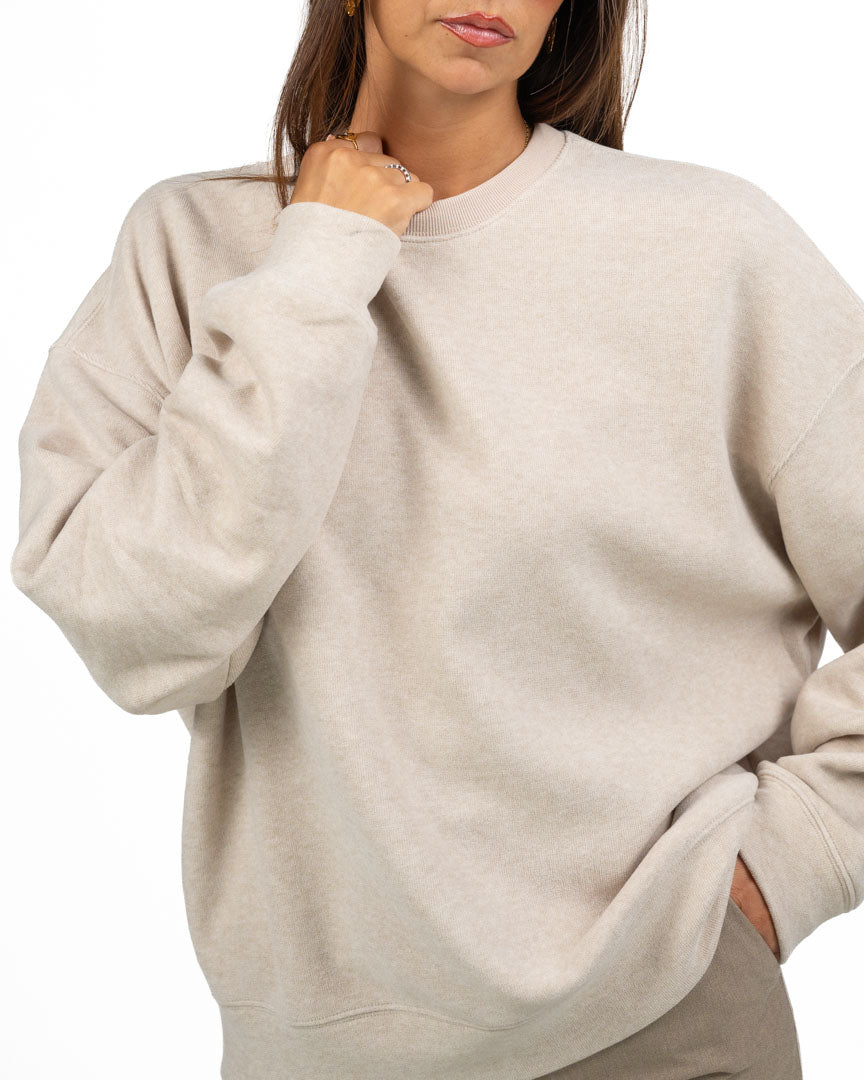 Felpa Girocollo Beige - Eleh