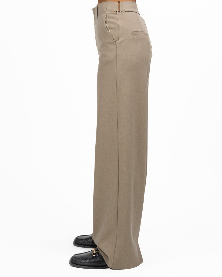 Pantaloni Wide Leg con Dettaglio Fibbia - ELEH
