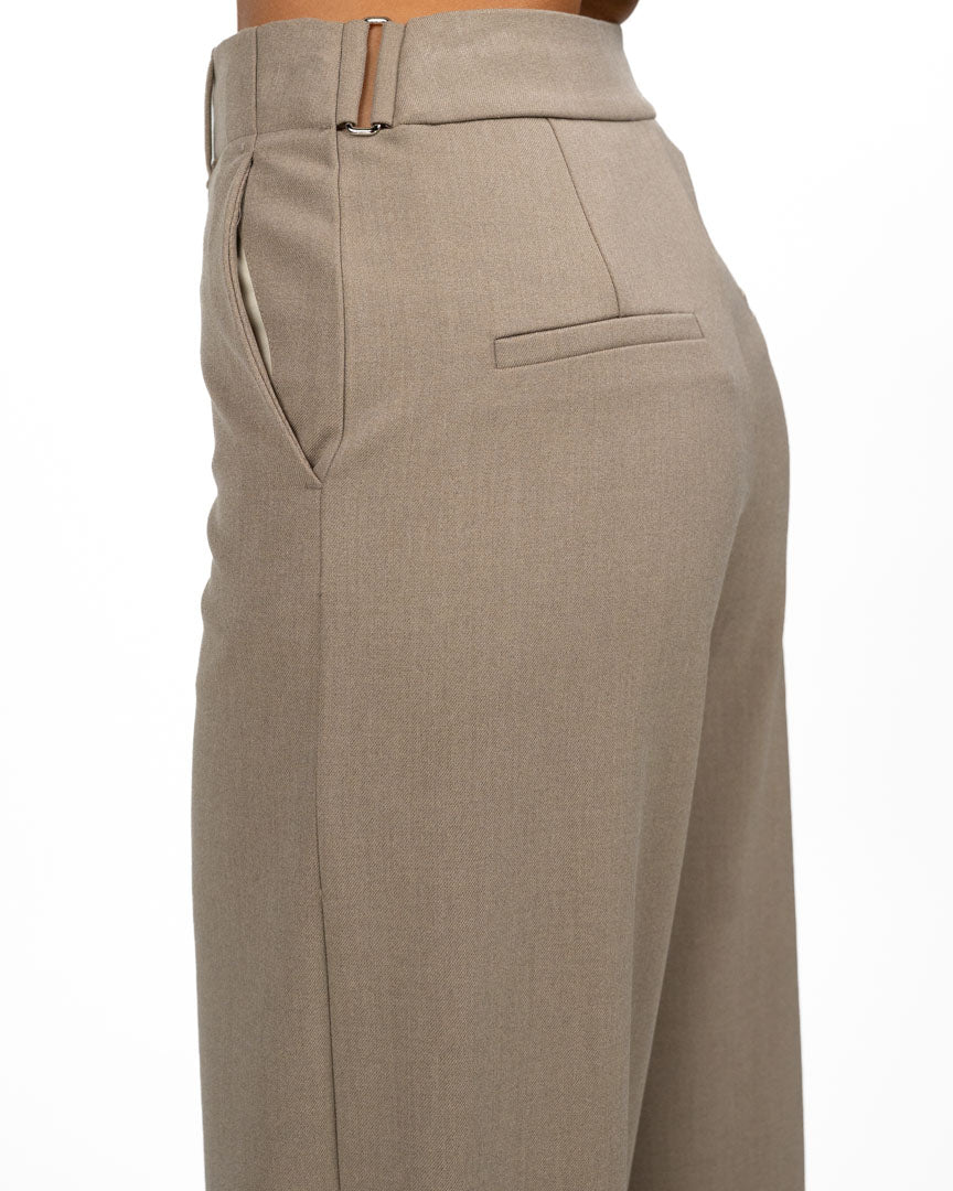Pantaloni Wide Leg con Dettaglio Fibbia - ELEH