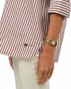 Camicia Oversize a Righe Bianche e Bordeaux - Weekend Max Mara