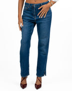 Jeans Straight Fit con Spacco al Fondo - Pennyblack
