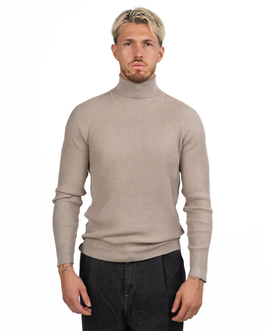 Maglione Collo Alto a Costine Mastice - Antony Morato