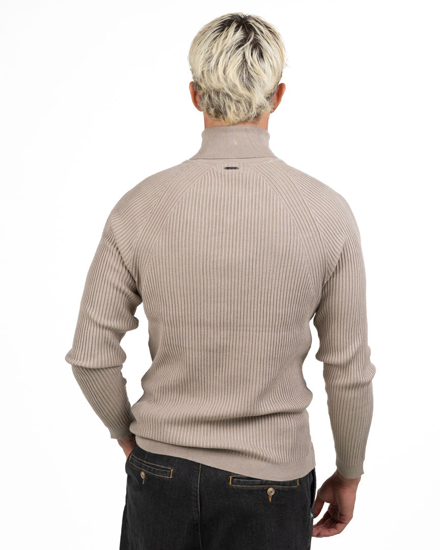 Maglione Collo Alto a Costine Mastice - Antony Morato