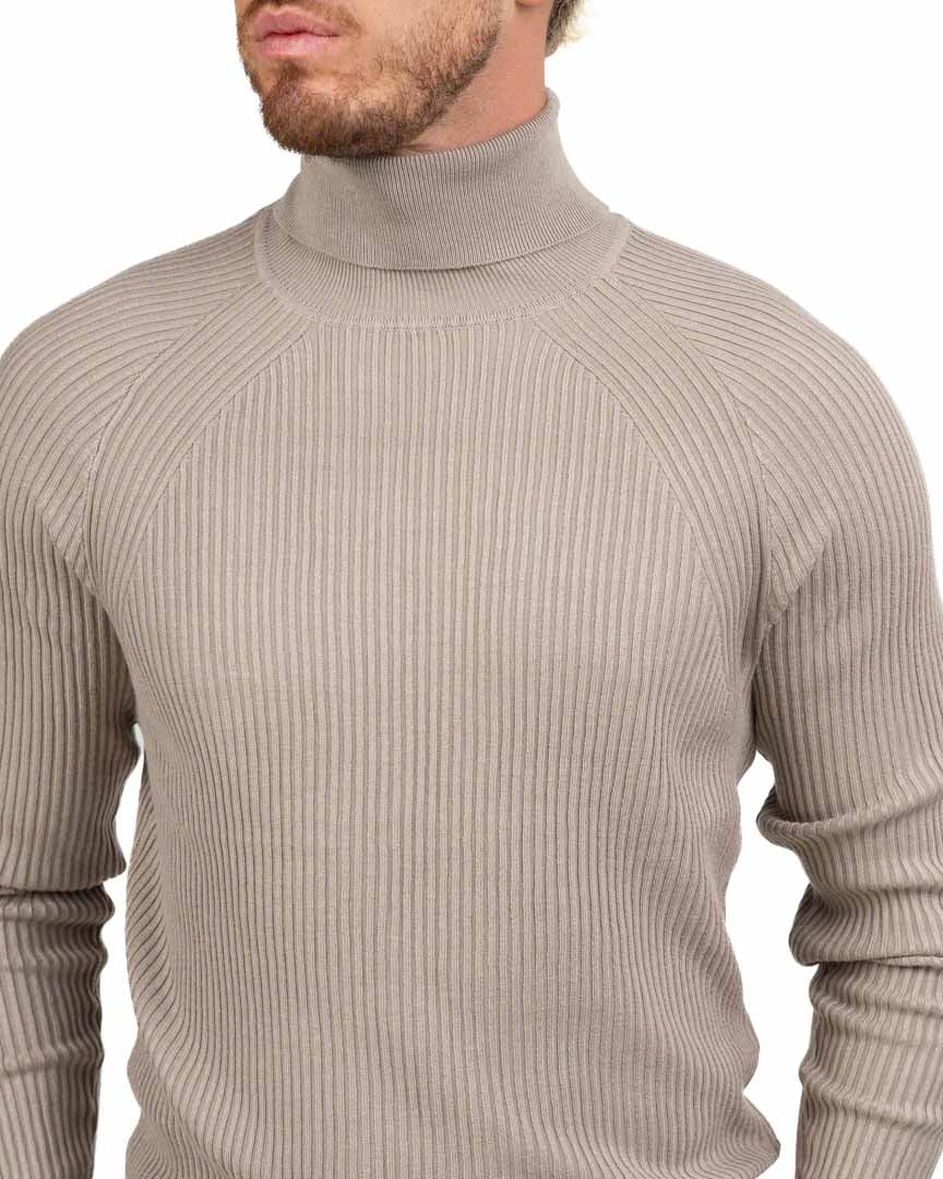Maglione Collo Alto a Costine Mastice - Antony Morato