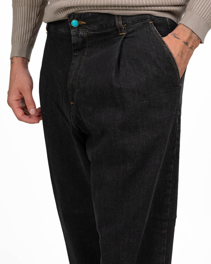 Jeans Baggy Tailored con Pinces - Berna