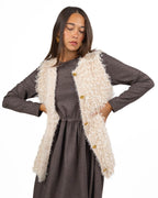 Gilet in Maglia Frangiata con Paillettes - Twinset