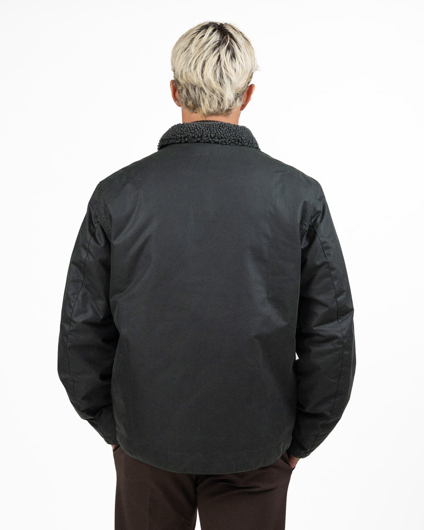 Giubbotto In Cotone Cerato Con Colletto In Teddy - Barbour