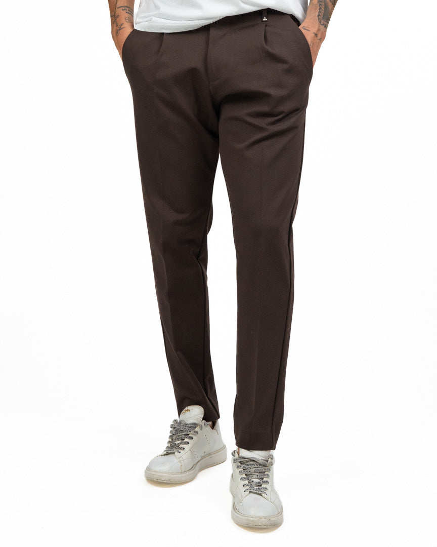 Pantalone Slim Fit Marrone - Berna