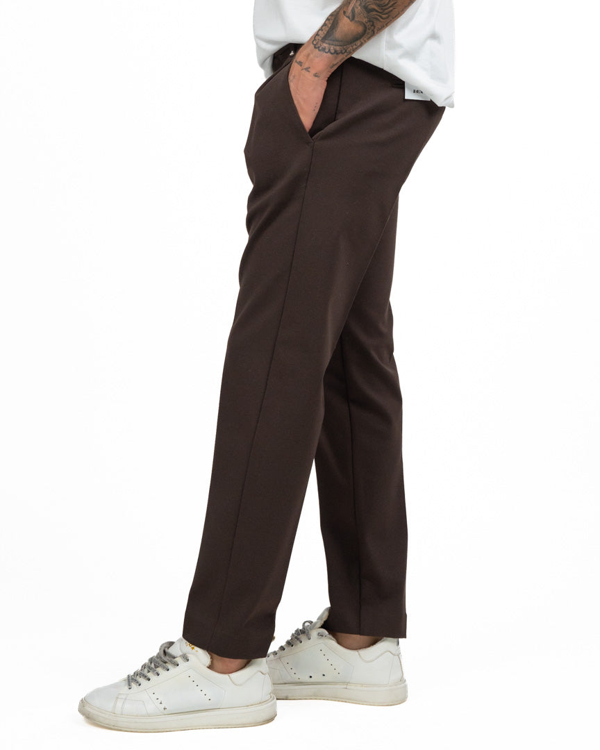 Pantalone Slim Fit Marrone - Berna