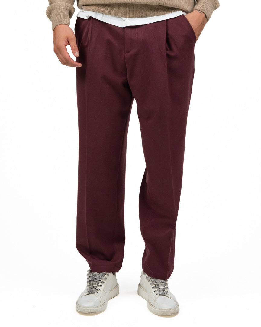 Pantalone Japan Fit Bordeaux - Berna