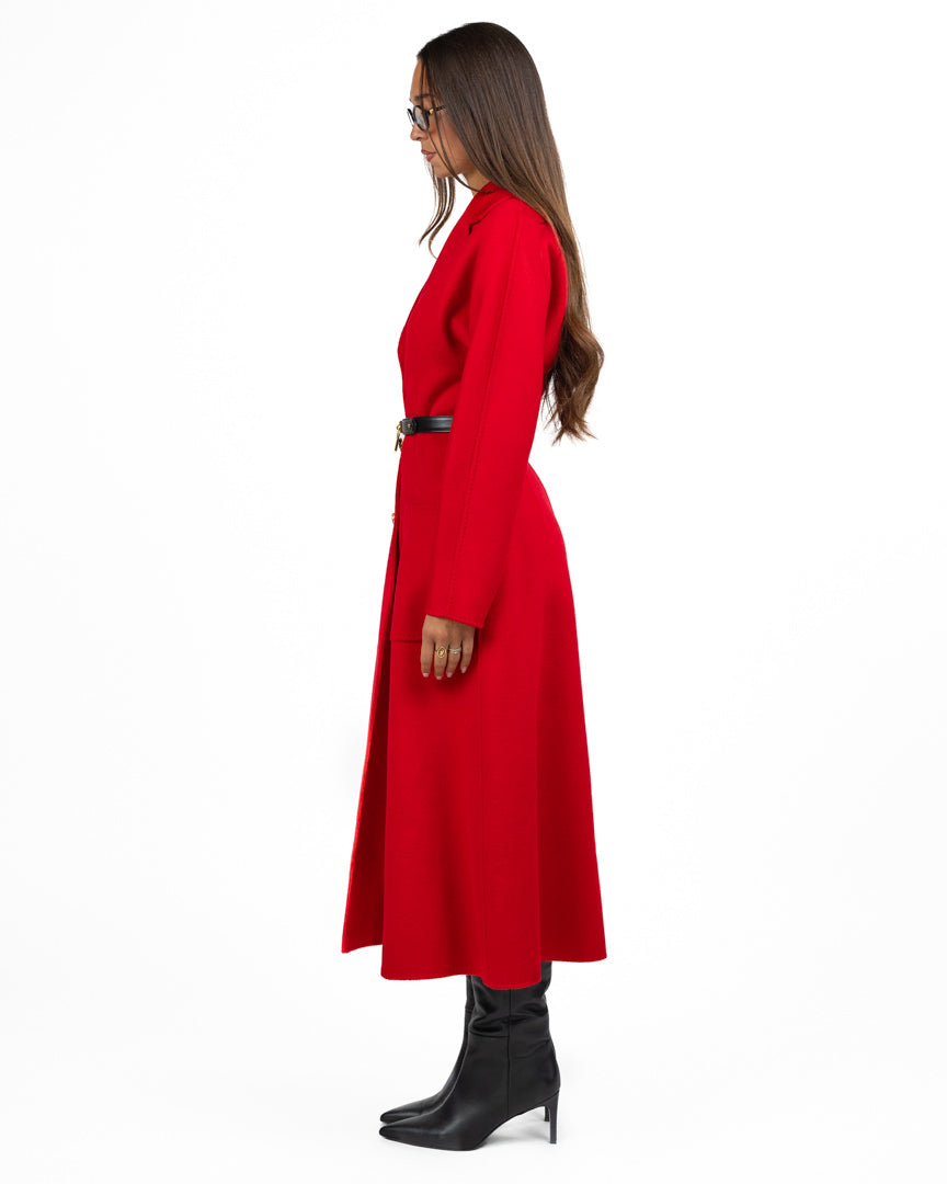 Cappotto Lungo con Cintura e Lucchetto - Elisabetta Franchi