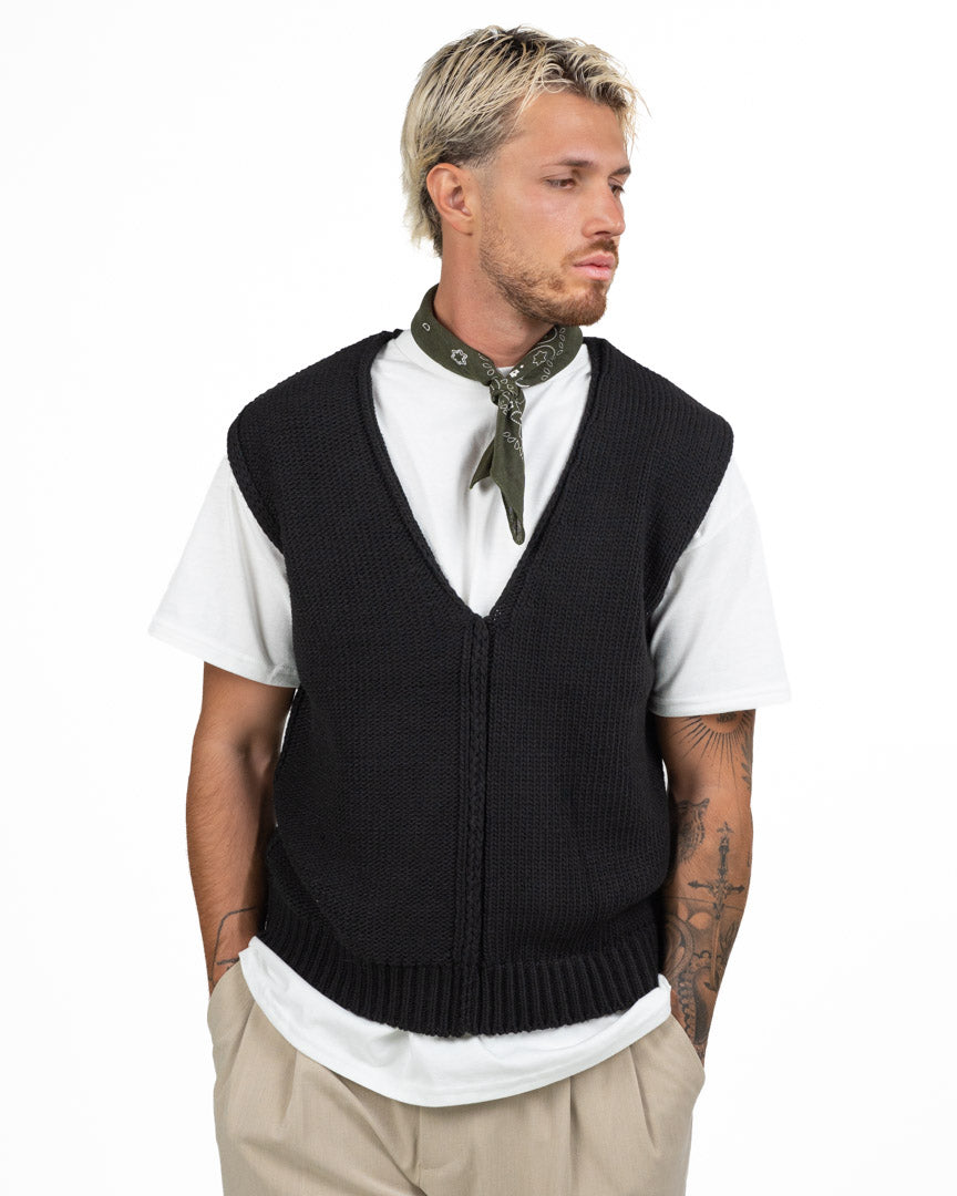 Gilet In Maglia Con Scollo A V - Berna