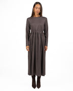 Abito Lungo in Jersey di Lana con Coulisse - Max Mara