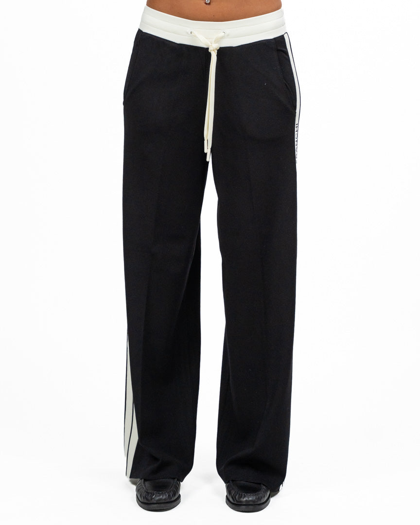 Pantaloni Tuta Wide-Leg con Bande Laterali - Elisabetta Franchi