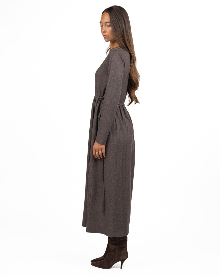 Abito Lungo in Jersey di Lana con Coulisse - Max Mara