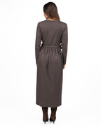 Abito Lungo in Jersey di Lana con Coulisse - Max Mara
