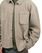 Giacca Overshirt in Fleece Sherpa Beige - Levi's