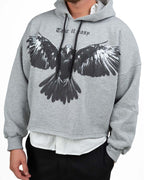 Felpa con Cappuccio Crop "Take It Easy" - Berna