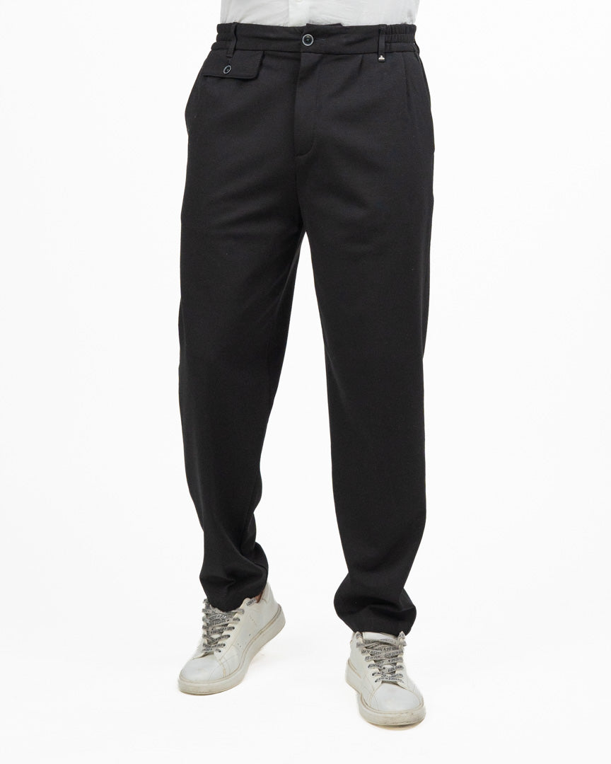 Pantalone Cargo Sartoriale Nero - Berna
