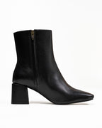 Stivaletti In Pelle Con Tacco Largo - Pennyblack