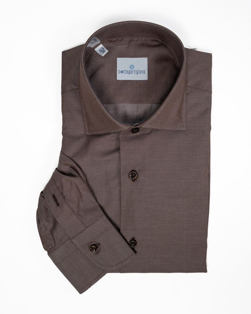 Camicia Sartoriale in Cotone Tinta Unita - Bottega Artigiana