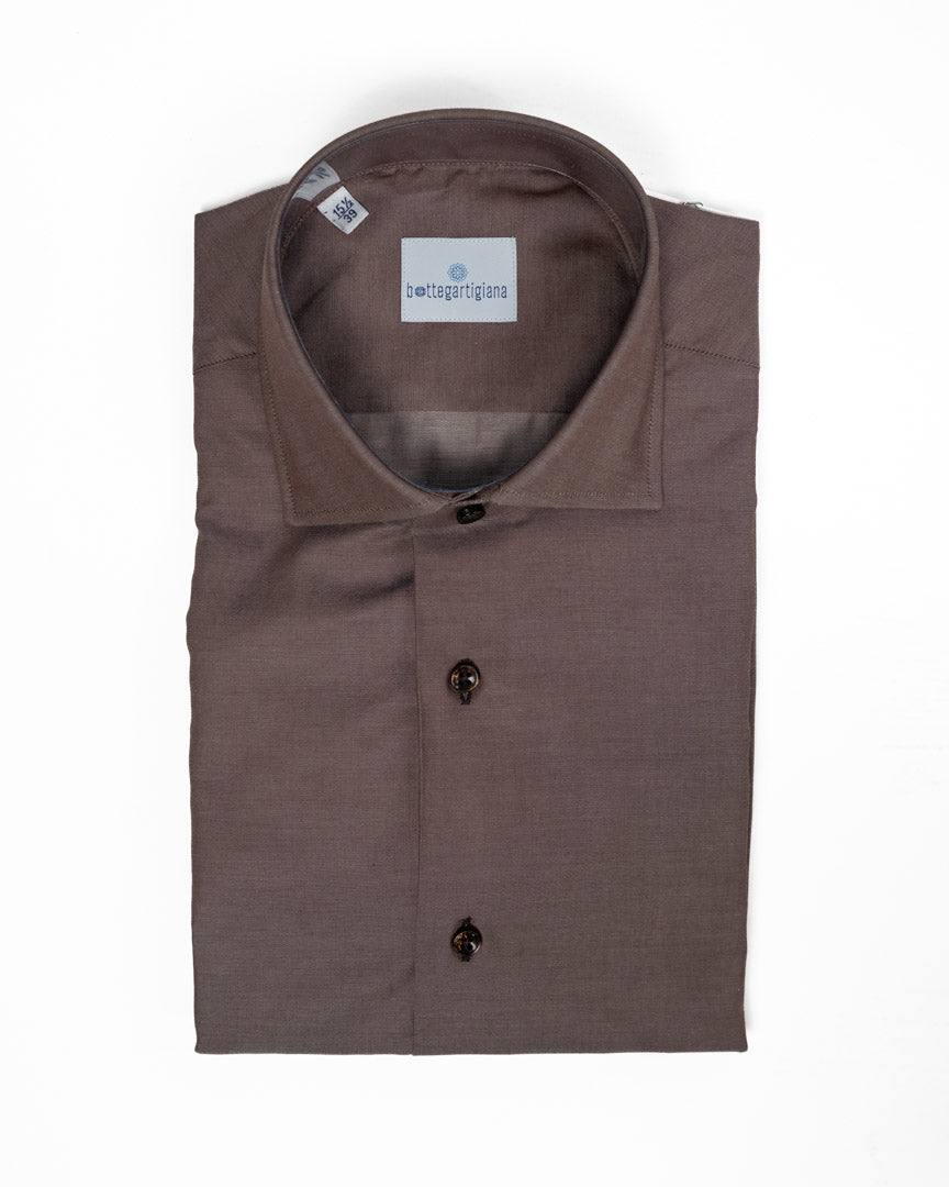 Camicia Sartoriale in Cotone Tinta Unita - Bottega Artigiana