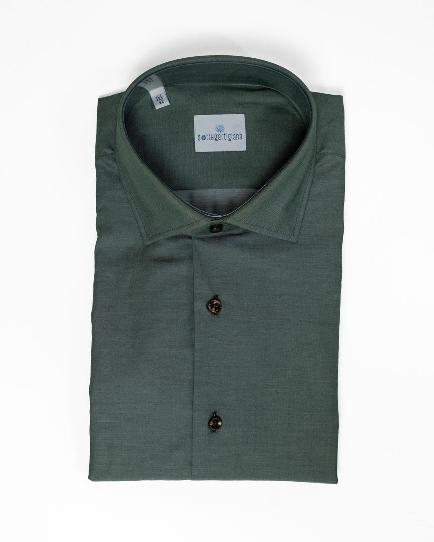 Camicia Sartoriale in Cotone Tinta Unita - Bottega Artigiana