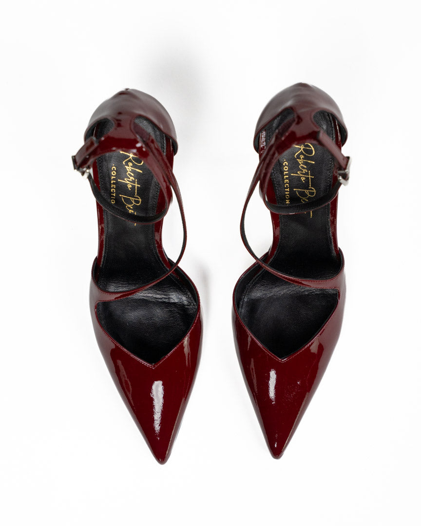 Slingback In Vernice Con Cinturino - Roberto Berti Collection