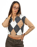 Maglioncino Stile Polo a Rombi - Emme Marella