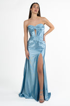 Abito con corsetto azzurro - Dea Fea