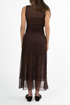 Abito Midi in Mesh Drappeggiato - Marella