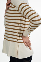 Maglia a Righe Marinière con Bottoni Laterali - Emme Marella