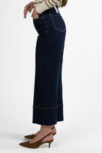 Jeans Wide Leg in Denim Scuro -Emme Marella