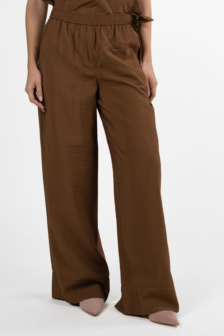 Pantaloni Wide-Leg con Vita Elastica - Marella