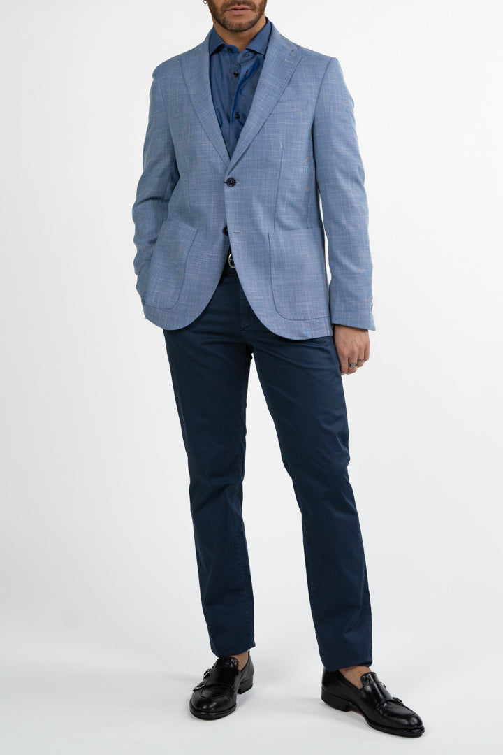 Giacca monopetto azzurra - Berti Mode Collection