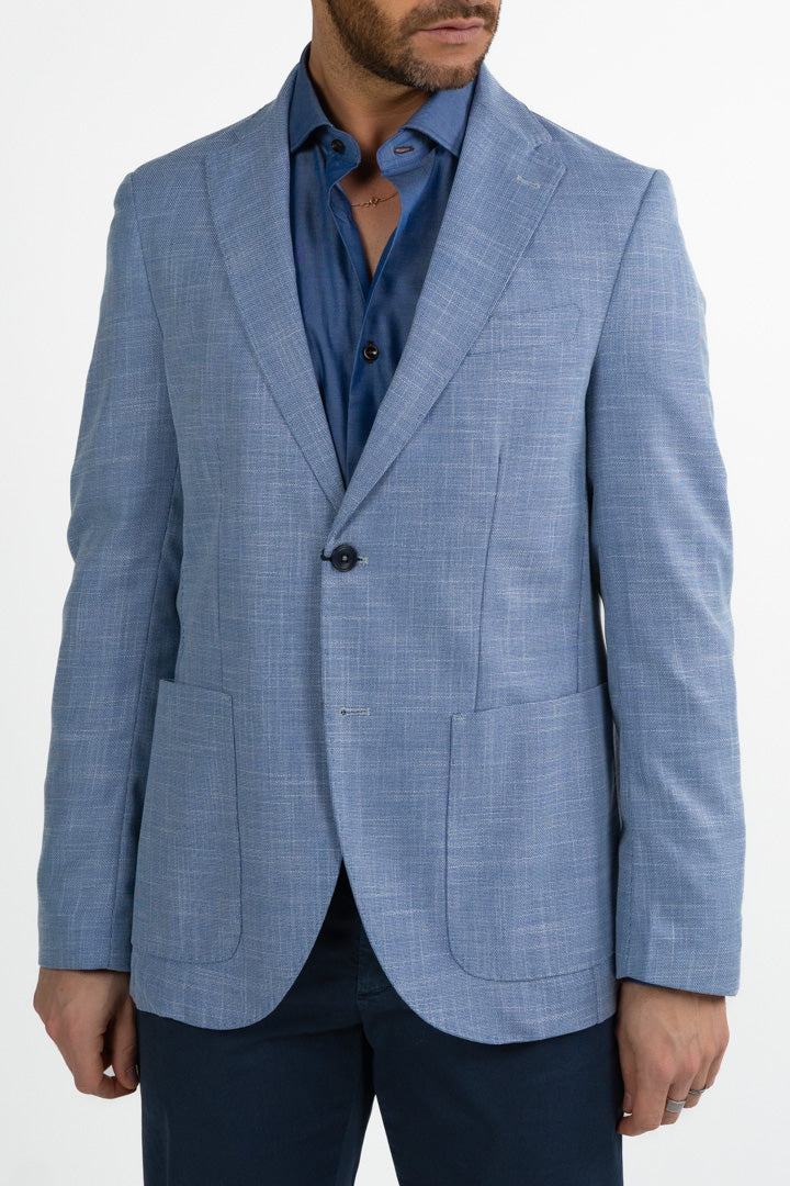 Giacca monopetto azzurra - Berti Mode Collection