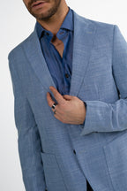 Giacca monopetto azzurra - Berti Mode Collection