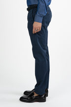 Pantalone Chino Siviglia - Blu Notte in Cotone Stretch