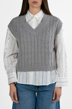 Gilet in Maglia a Trecce - Penny Black