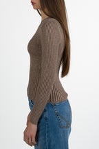 Maglia Sottogiacca in Costine Lamé – Bronzo/Champagne - Penny Black