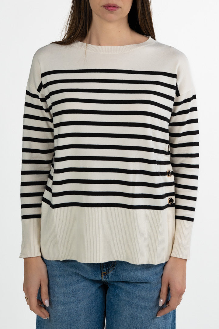 Maglione a Righe in Maglia Leggera – Emme Marella