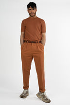 Pantalone Chino con Doppia Pinces  Terracotta - Out Fit