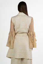 Gilet Lungo in Jacquard Floreale - Souvenir