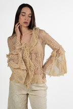 Blusa in Pizzo con Volant - Souvenir