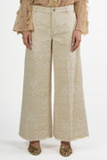 Pantalone Wide-Leg in Jacquard Floreale - Souvenir