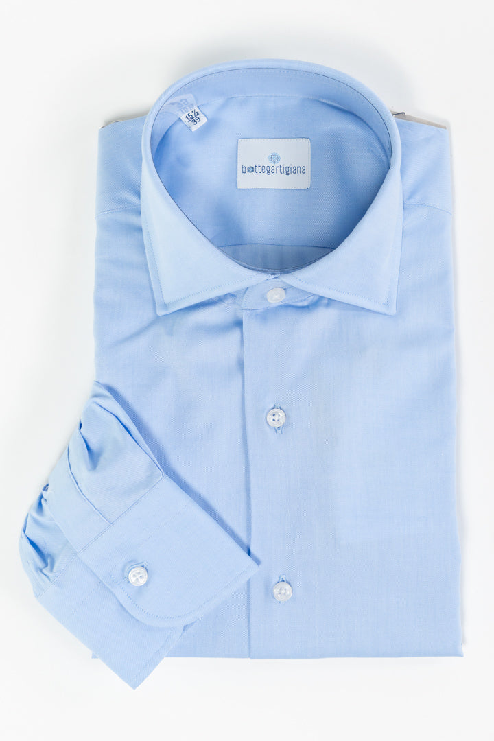 Camicia in cotone azzurra - Bottega Artigiana