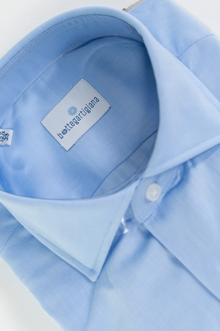 Camicia in cotone azzurra - Bottega Artigiana