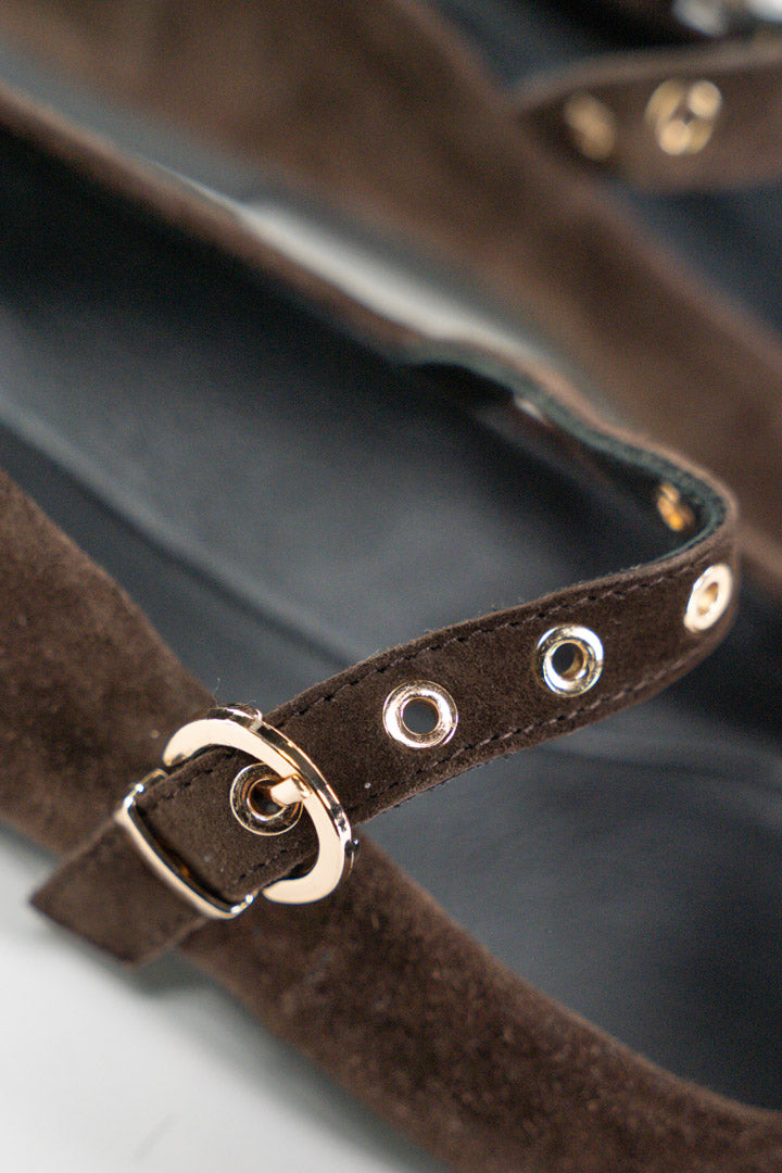 Ballerine in camoscio marrone - Penny Black