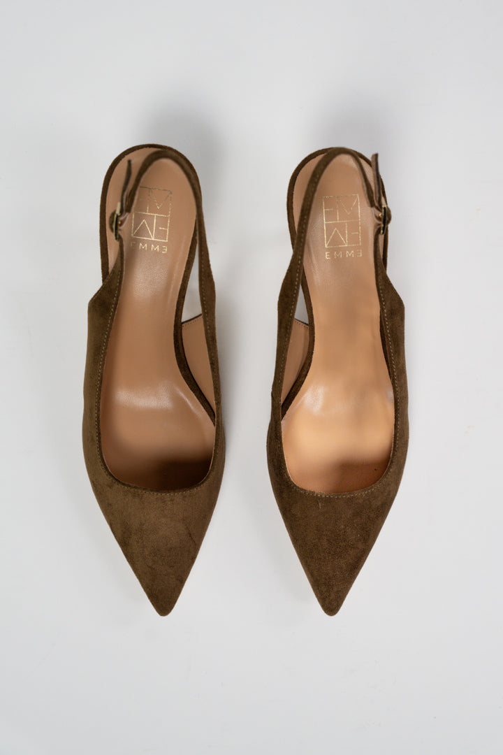 Scarpe  slingback  marroni  - Emme Marella