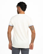 T-Shirt in Cotone con Dettaglio sulle Maniche ecru -  Fred Perry